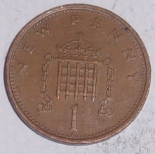 1 pens - one new penny - królowa Elżbieta II - Wielka Brytania - 1979 rok