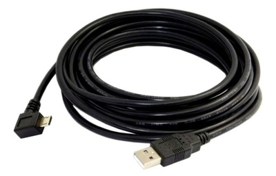 Przewód Kabel USB A - micro USB 3m kątowy boczny