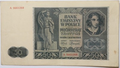 Banknot 50 Złotych - 1941 rok - A
