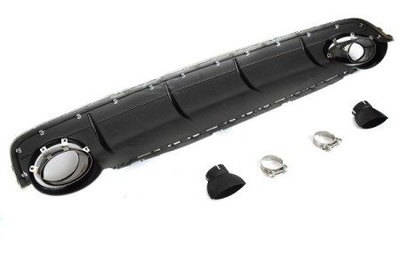 Диффузор do audi q7 4m 15-19 глянцевый black sport фото №1