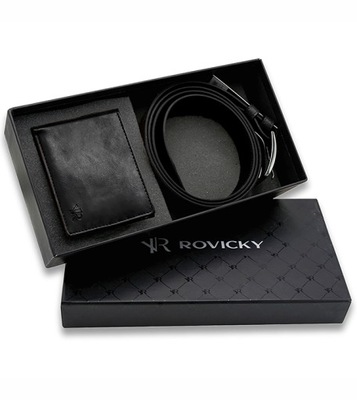 Rovicky portfel skóra ekologiczna czarny R-N746-120-PU03 BLAC - Produkt męski