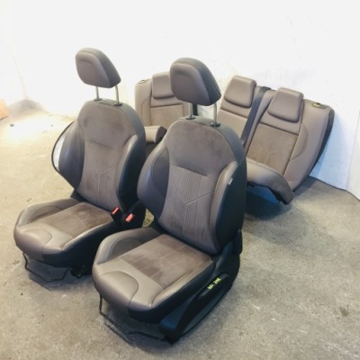 Заднє сидіння ремені сидіння коричневий zamszyk peugeot 2008 напівшкіра фото №1