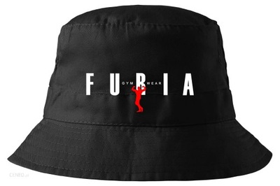 Bucket hat czarny czapka Furia