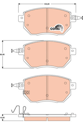 TRINKELĖS STABDŽIŲ - KOMPLEKTAS COTEC GDB3416 