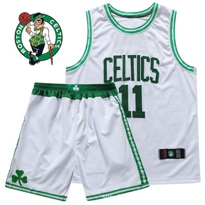 Strój sportowy z haftowanej koszulki Celtics Irving nr 11 do koszykówki, XS