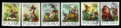 Polska seria znaczków pocztowych ( Postacie z bajek )