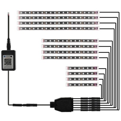 NEON МОТОЦИКЛЕТНЫЙ LED (СВЕТОДИОД ) RGB RHYTHM НАКЛАДКА ОСВЕЩЕНИЯ KONTROLA APLIKA~2767