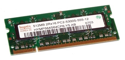HYNIX 512MB PC2-5300S SODIMM HYMP564S64CP6-Y5 AB