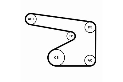 Continental 5pk1355k1 набор ремень клиновой многоручейковый фото №1