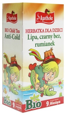 Herbatka dla dzieci Lipa Czarny bez Rumianek BIO