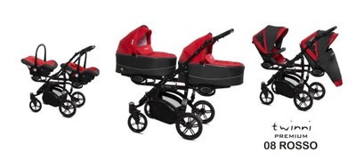 BABYACTIVE TWINNI PREMIUM WÓZEK BLIŹNIACZY 3w1