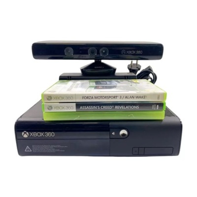 KONSOLA XBOX 360E 250 GB (1538) + KINECT + 5 GIER