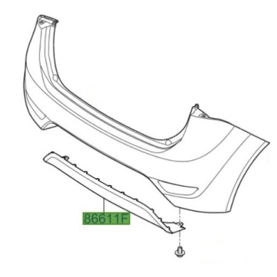 Hyundai ix20 бампер задняя dół фото №1