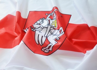 Flaga Białorusi historyczna Opozycja Pogoń 300x150