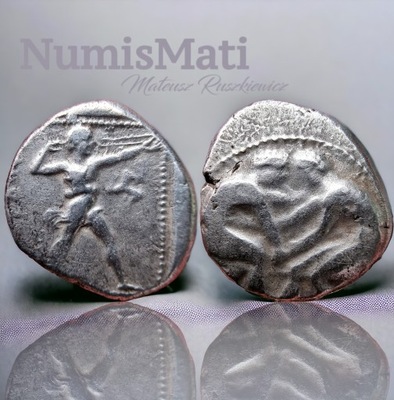 NumisMATI WS693 Stater Pamphylia Aspendos 420-370 pne, srebro, 10.79g/23mm