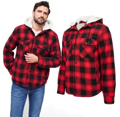 Kurtka Brandit Lumber Hooded Red/Black Checkered 5XL