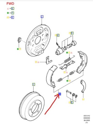 1227045 SZCZEKI HAMULCOWE TYLNE ORYGINAŁ OE FORD