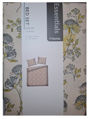 POŚCIEL HOMLA Essentials z MIKROFIBRY Gałązki ROŚLINY Kwiaty 220x200