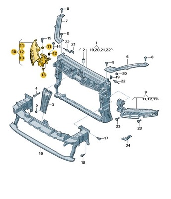 Element напрямна do фара seat tarraco оригінальний номер фото №1