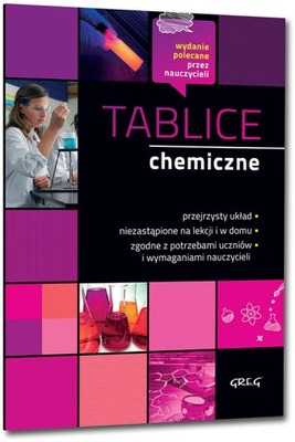 TABLICE CHEMICZNE CHEMIA SZKOŁA PODSTAWOWA LICEUM