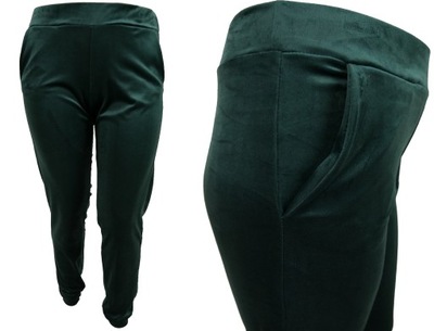 Spodnie welurowe ponadczasowy krój #MAAXI# 54/56