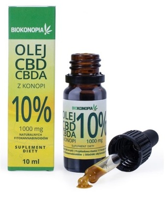 Olejek konopny CBD 10% Biokonopia 10 ml Naturalny