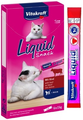 VITAKRAFT Cat Liquid Snack wolowina inulina trawa