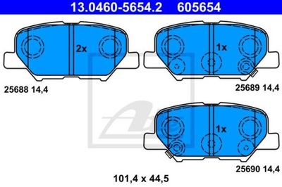 PADS BRAKE REAR CITROEN C4 AIRCROSS, MAZDA 6, 6/KOMBI, MITSUBISHI ASX, - milautoparts-fr.ukrlive.com