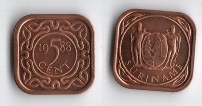 SURINAM 1988 5 CENT