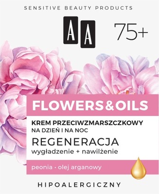 AA Flowers & Oils 75+ Krem przeciwzmarszczkowy