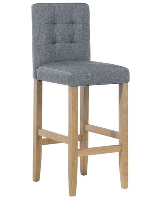 Krzesła barowe hoker tapicerowany szare