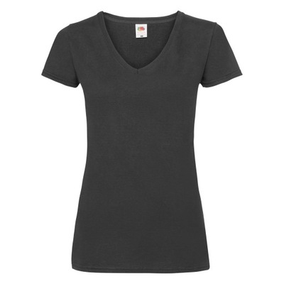 KOSZULKA DAMSKA V-NECK FRUIT OF THE LOOM BL XS