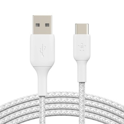 Belkin BoostCharge USB - przewód w oplocie USB-C Biały 2 metry