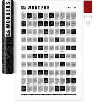 Mapa zdrapka - #100 Bucketlist Wonders Edition /1D