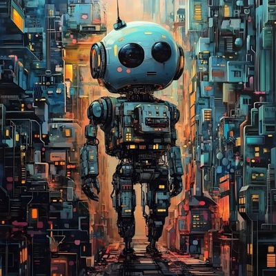 Panel dres M Long: Cybercity Robot