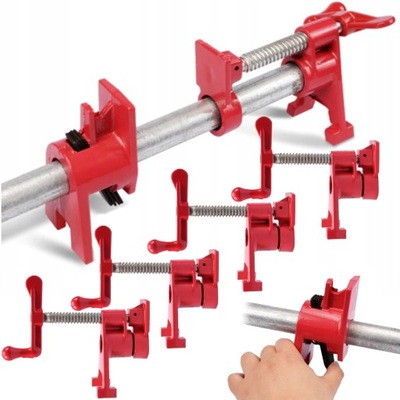 ŚCISK STOLARSKI RUROWY BEZKOŃCOWY 3/4 ZACISK MONTAŻOWY ZESTAW 4 SZTUKI