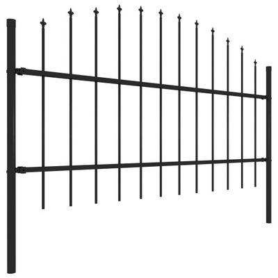 Solidny panel ogrodzeniowy z grotami 1,7 x 1m stal