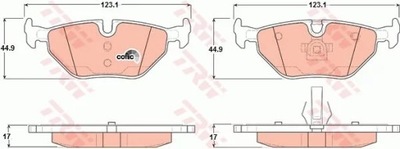 GDB1344 КОЛОДКИ ГАЛЬМІВНІ ЗАДНІЙ BMW 3 (E46)