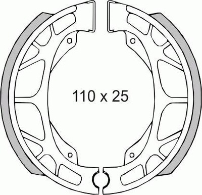 ZAPATAS DE TAMBOR DE FRENADO KYMCO ZX50/AG50/VIT PEUGEOT RMS 22 512 0090  