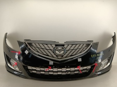 Бампер передний решётка радиатора mazda 6 gh lift 10-12 омыватель фото №1