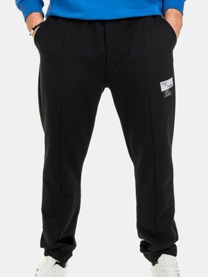 Spodnie męskie dresowe joggery bawełniane czarne 3XL