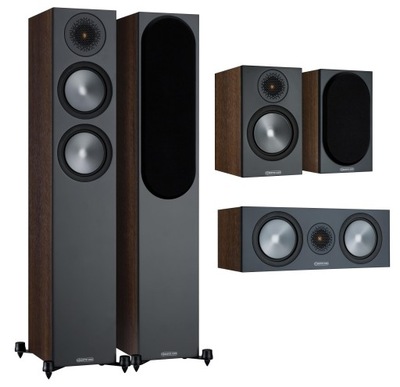 MONITOR AUDIO BRONZE 200+50+C150 ORZECH ZESTAW 5.0