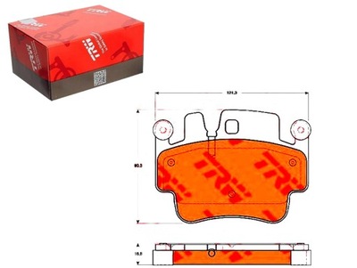 Комплект гальмівних колодок гальмівних trw 99735194801 997351 фото №1