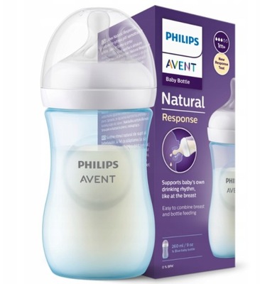 AVENT BUTELKA ANTYKOLKOWA NATURAL RESPONSE 260ML NIEBIESKA