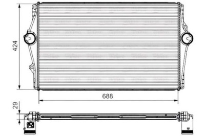 Valeo інтеркулер volvo s60/s80/v70 2,0-2,5 00-10 фото №1