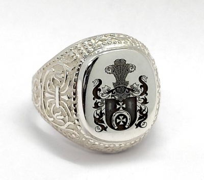 SREBRNY SYGNET Z TWOIM HERBEM-GRAWEREM-LASER,0,925