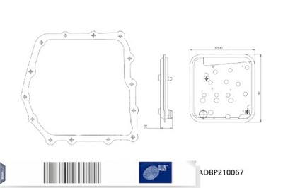 BLUE PRINT FILTRAS HIDRAULIKOS DĖŽĖS PAVARŲ CHRYSLER CARAVAN GRAND 