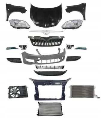 Skoda fabia lift 2010-2015 kompletny перед капот фото №1