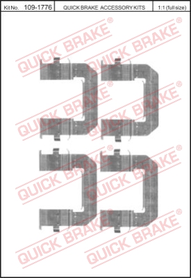 KOMPLEKTAS MONTAVIMO TRINKELIŲ QUICK BRAKE QB109-1776 