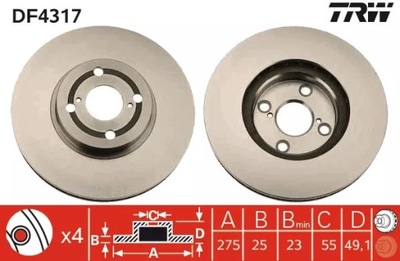 ДИСК HAM. TOYOTA P. COROLLA 1,4D-2,0 D-4D 02-07